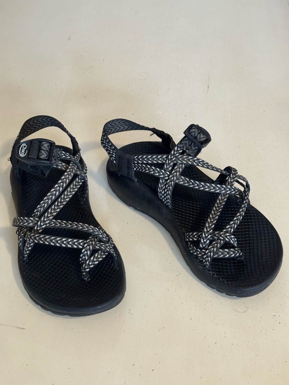 Chaco Women's Black and Gray Strappy Sport Sandals